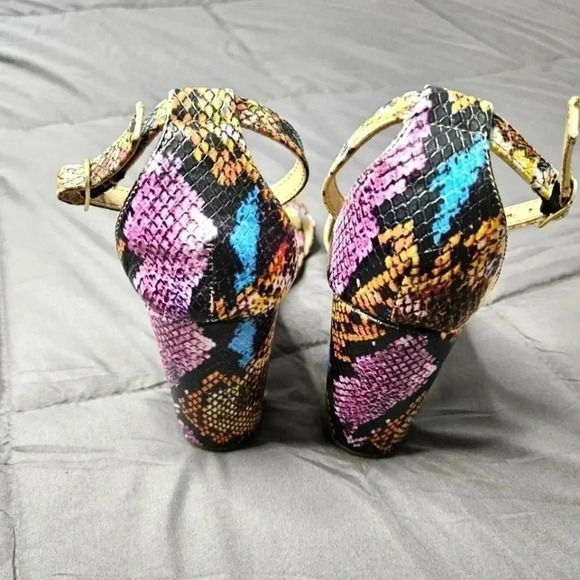 Report snakeskin print chunky block heels - Picture 2 of 5